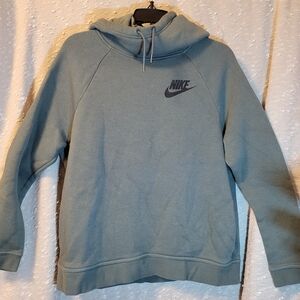 Nike Cowl Sweatshirt Hoodie Women's Size Large Slate Teal Green Running Sports
